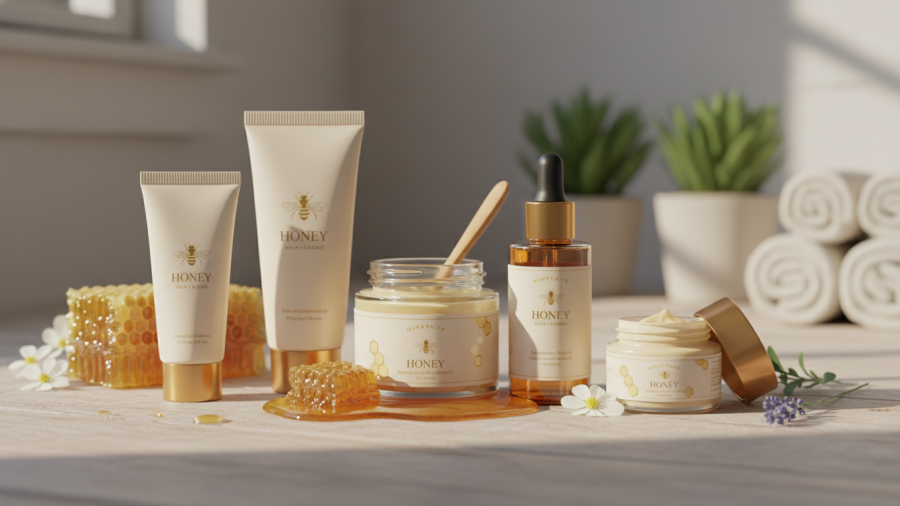 Explore the benefits of honey skincare products for glowing skin.