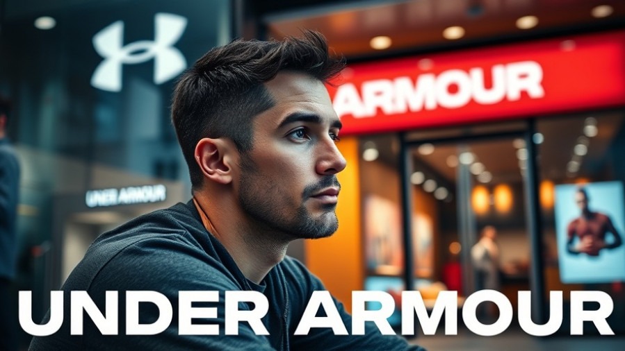 Man contemplating near an Under Armour store, showcasing innovation in spa and wellness.