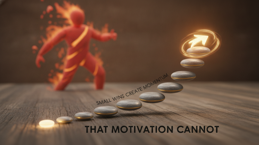 Personal growth in wellness through small wins creates unstoppable momentum.