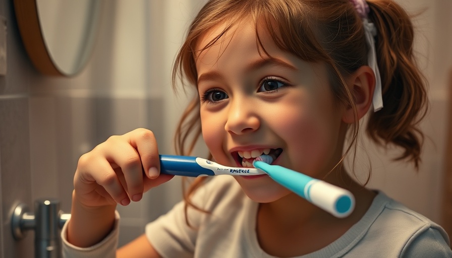 Child practicing mindfulness by brushing teeth, parenting tips.