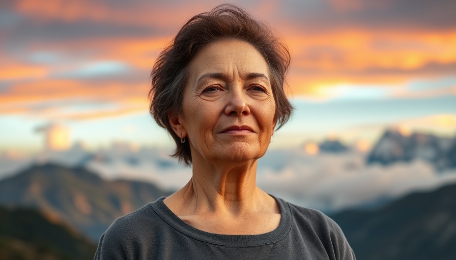 Meditation for mental well being with serene background and calm portrait.