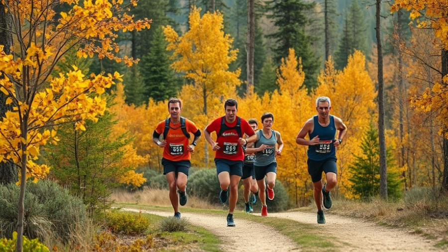 Trail runners in autumn forest at Oz Stage Race 2026.