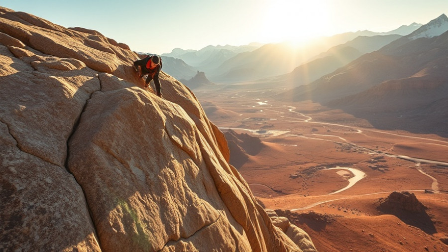 Climbers scaling boulder in Arkansas outdoor recreation landscape.