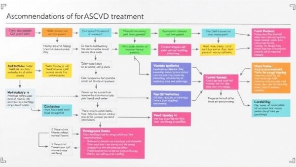 Flowchart detailing clinical ASCVD treatment guidelines.