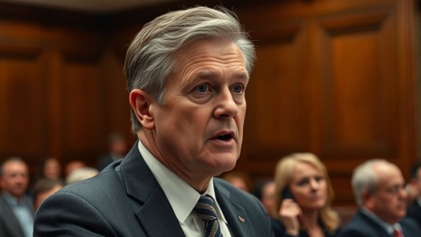 Professional man speaks at a formal event indoors.