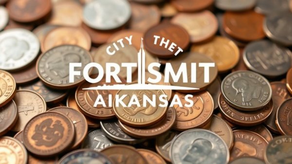 Coins with Fort Smith logo represent sales tax revenue.