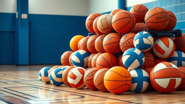 Jonesboro Parks and Recreation sports balls in gym.