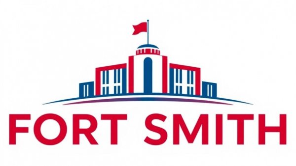 Fort Smith logo representing city involvement in water slides funding.