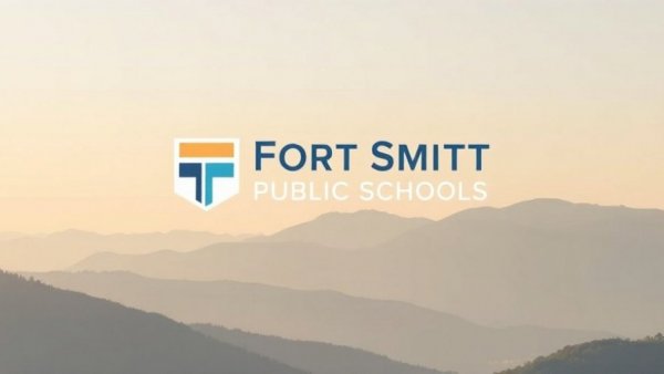 Fort Smith Public Schools logo set against a mountain scene.