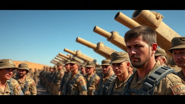 Military personnel with artillery shells at Pine Bluff munitions site