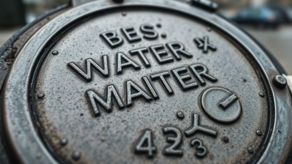 Fort Smith water system upgrades illustrating a metal water meter cover.