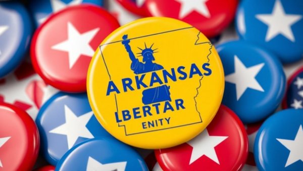 Arkansas Libertarians nominate candidates with party logo and vote buttons.