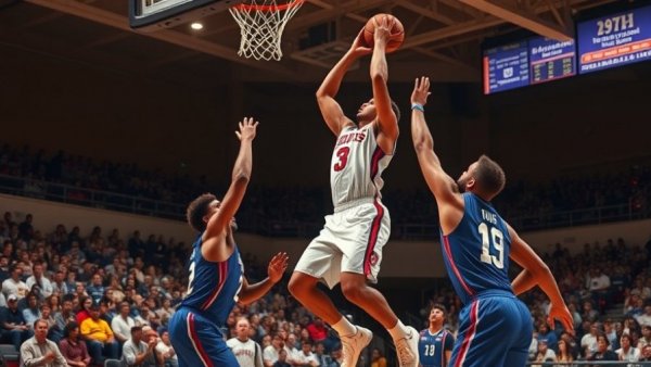 Antwoine Thomas Pocola basketball player in action during a game.