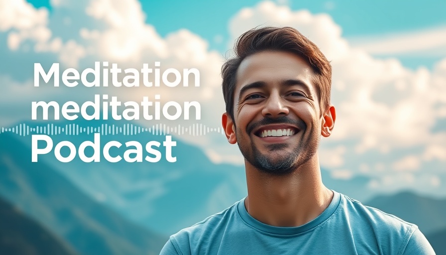 Colorful podcast banner promoting meditation for kids.