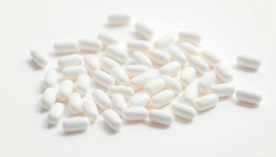 Life extending benefits of statins showcased by white pills.