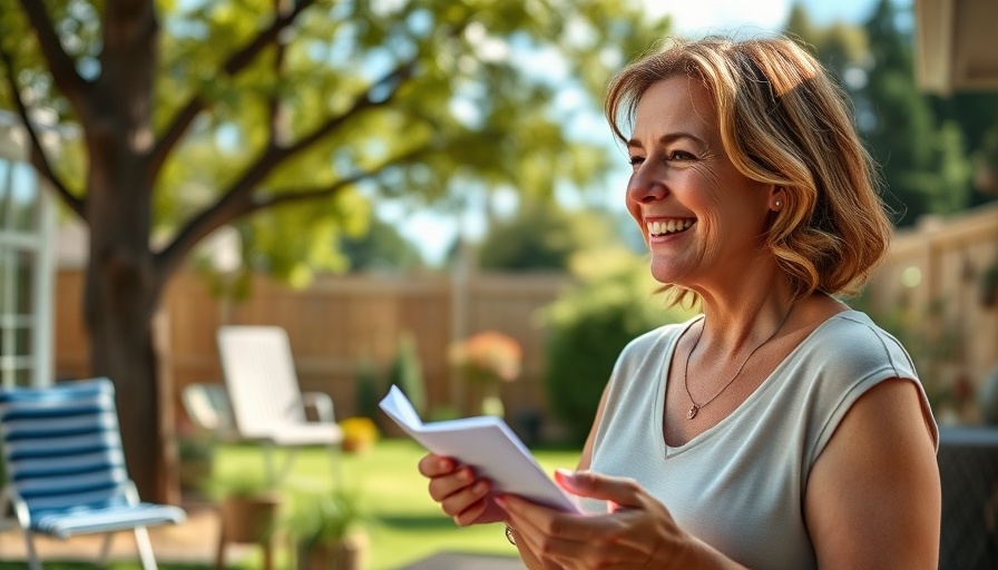 Woman explaining five ways to press your stress reset button outdoors.