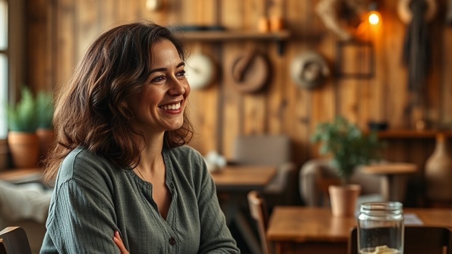 Woman discussing the best supper clubs in Wisconsin in a cozy studio.
