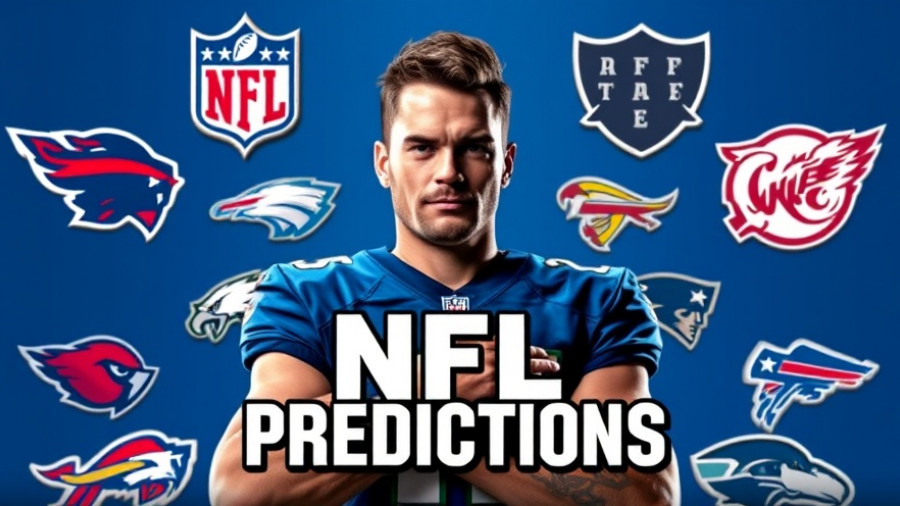 NFL predictions Week 8, dynamic sports graphic with team logos and athlete.
