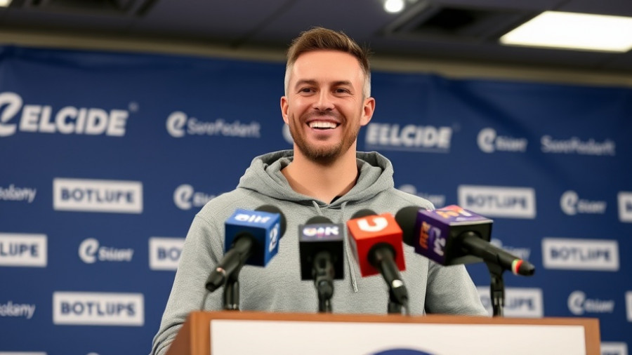 Green Bay Packers schedule press conference with smiling speaker.