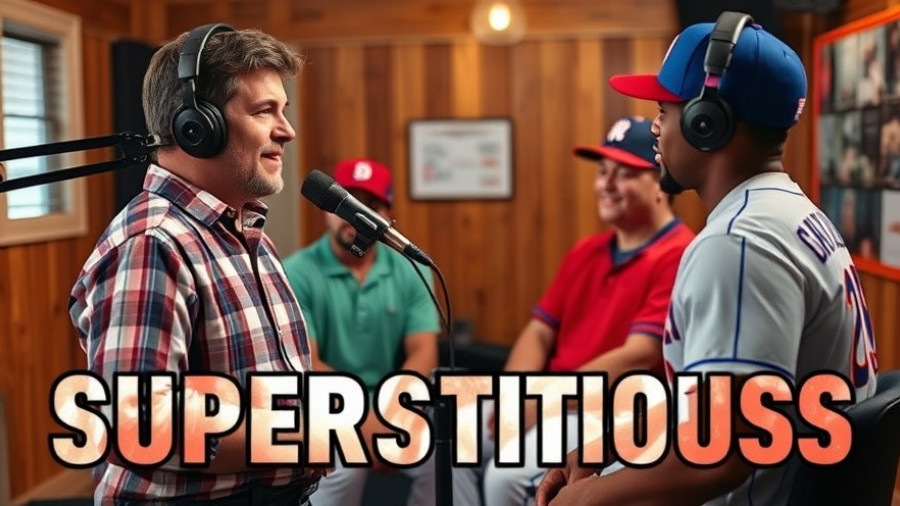 Podcast discussion about baseball superstitions with player interaction.