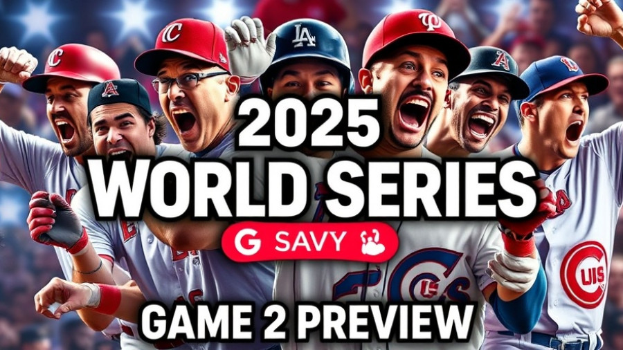 2025 World Series Preview featuring excited baseball players and team logos.