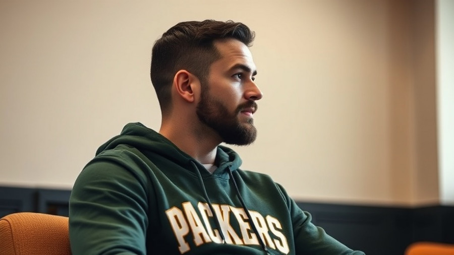 Green Bay Packers coach in interview with hoodie, side profile.