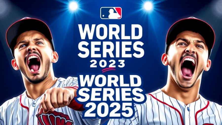 2025 MLB World Series Game 5 Preview poster with two players and branding.