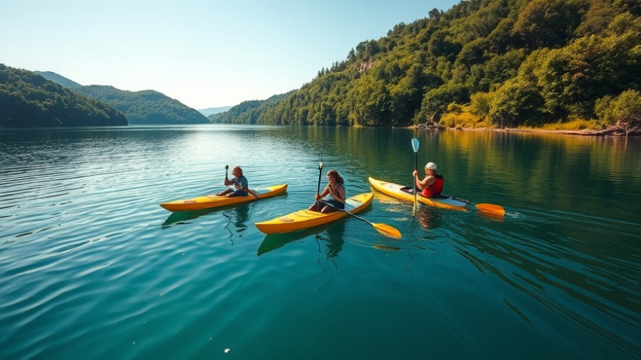 Peaceful paddleboarding on a Wisconsin lake surrounded by lush forest.