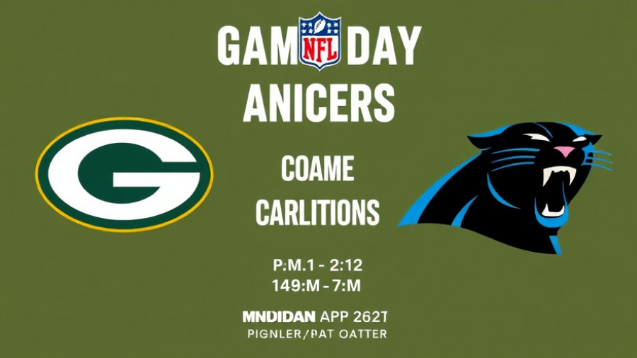 Green Bay Packers schedule featuring Packers vs Panthers game graphic