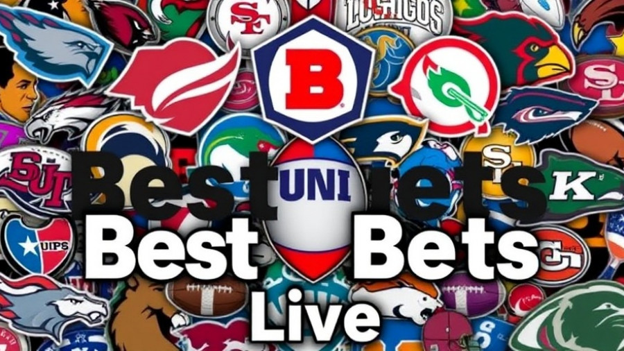 Bold college football logos and text for 2025 NFL Draft