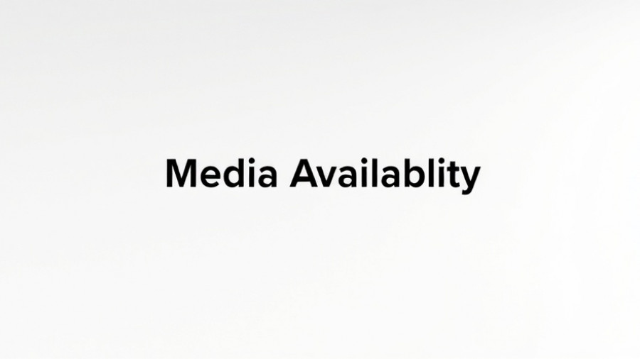 Graphic with 'Media Availability' text and logos.