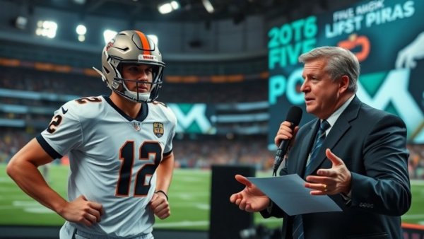 2025 NFL Draft excitement with football player and commentator.