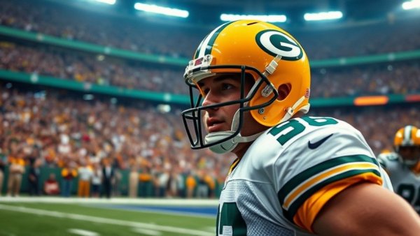 Green Bay Packers player in action during a game.