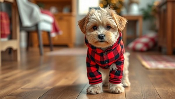 Adorable dog in pajamas for website traffic generation tips.