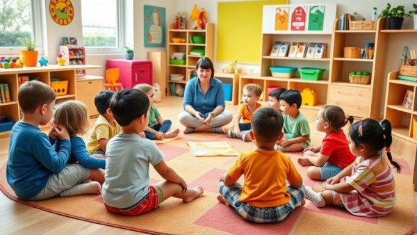 Children in preschool classroom demonstrating preschool readiness in Huntsville.