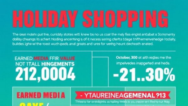 Holiday shopping trends infographic for social media marketing insights.