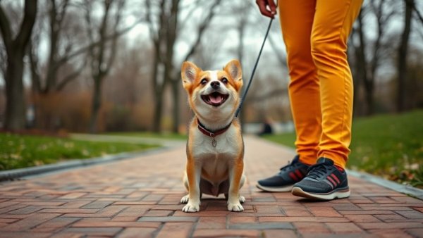 Dog and owner enjoying Wisconsin family activities in a park.