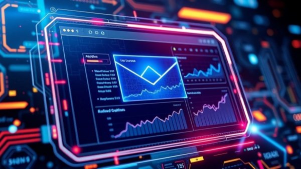 Futuristic digital interface showing email marketing trends 2026.