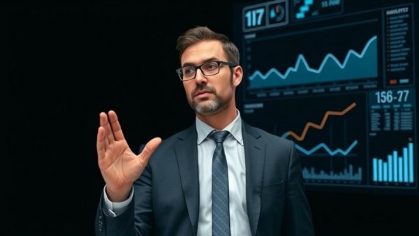 Website traffic generation with analytics and graphs, business presentation.