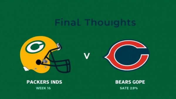 Packers vs Bears game graphic with match details