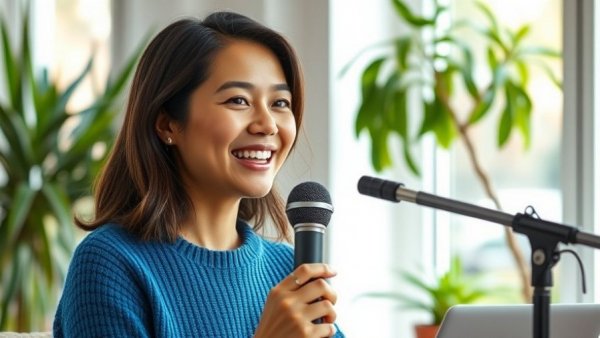 Woman in blue sweater speaking into a microphone, Did Substack Ruin Their Unique Value?