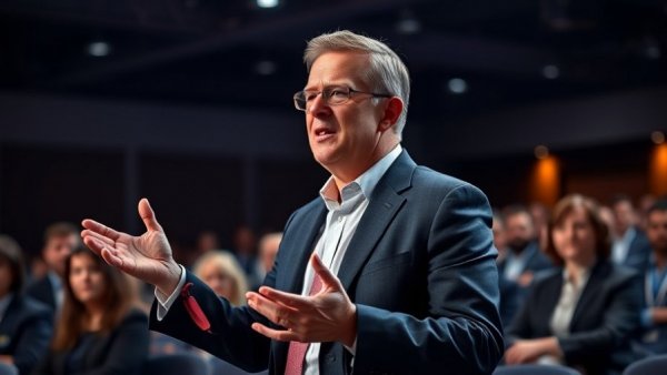 AI Revolutionizing Science: Speaker at conference discussing advancements.