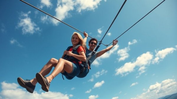 Wisconsin family vacations adventurous zip-lining experience.