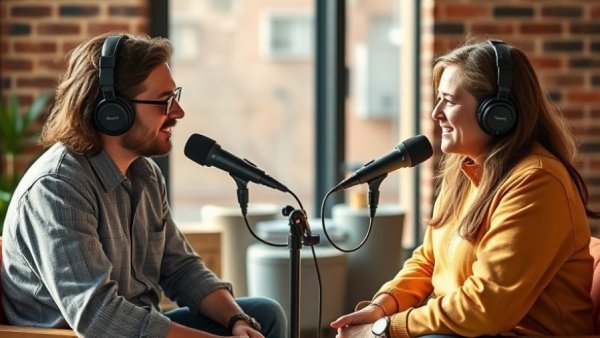 Podcast discussion on website traffic generation with two speakers.