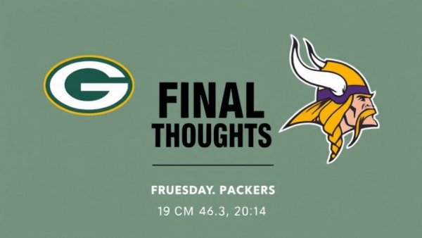 Green Bay Packers and Vikings game preview graphic for playoff push.
