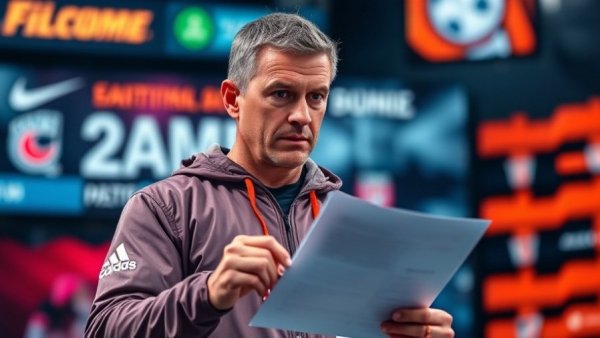 Green Bay Packers coach on podium with branded graphic.