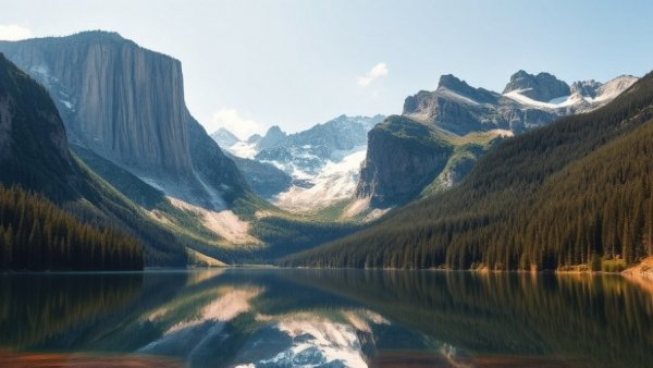 Wisconsin outdoor activities in serene mountain setting with lake.