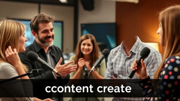 Professionals discussing content creation, website traffic generation.