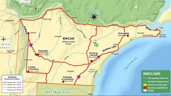 Map of BWCAW Bear Aware Food Storage Order with boundaries.