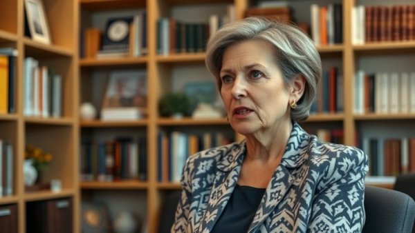 Wisconsin family activities discussed by a woman in office.